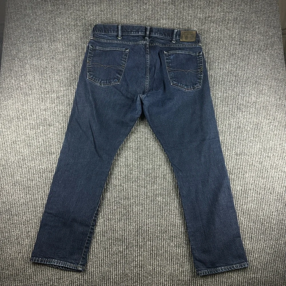Polo Ralph Lauren Varick Slim Straight Jeans Mens 38x30 Dark Wash Blue Denim